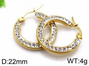 Stainless Steel Stone&Crystal Earring - KE73599-LO