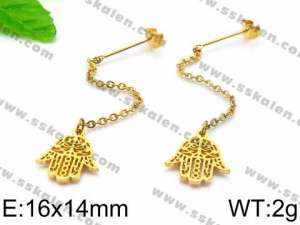 SS Gold-Plating Earring - KE73751-Z