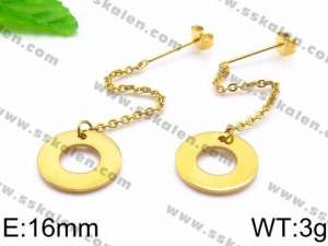 SS Gold-Plating Earring - KE73755-Z