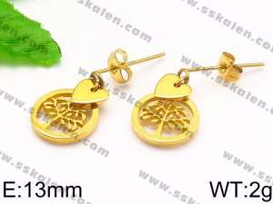 SS Gold-Plating Earring - KE73829-Z