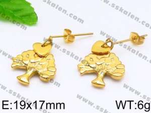 SS Gold-Plating Earring - KE73830-Z