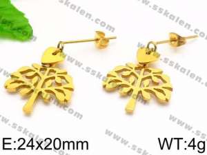 SS Gold-Plating Earring - KE73831-Z