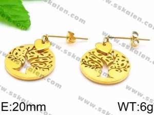 SS Gold-Plating Earring - KE73833-Z