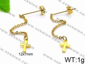 SS Gold-Plating Earring - KE74290-Z