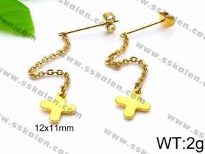 SS Gold-Plating Earring - KE74292-Z