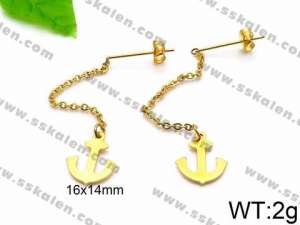 SS Gold-Plating Earring - KE74304-Z