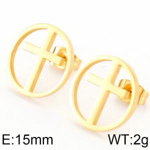 SS Gold-Plating Earring - KE74790-K
