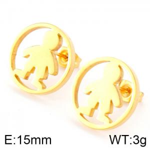 SS Gold-Plating Earring - KE74818-K