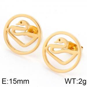 SS Gold-Plating Earring - KE74840-K