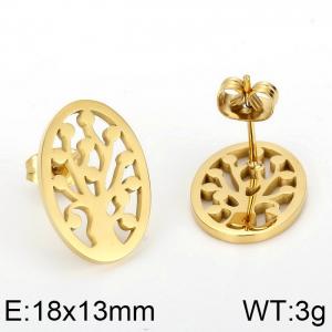 SS Gold-Plating Earring - KE75595-K