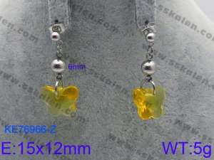 Stainless Steel Stone&Crystal Earring - KE76966-Z