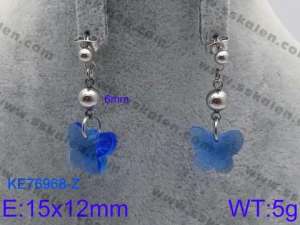 Stainless Steel Stone&Crystal Earring - KE76968-Z