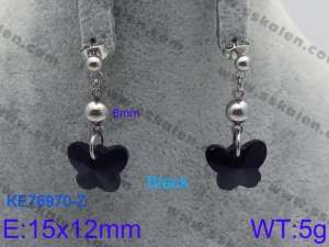 Stainless Steel Stone&Crystal Earring - KE76970-Z