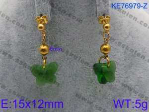 Stainless Steel Stone&Crystal Earring - KE76979-Z