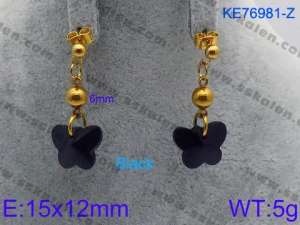 Stainless Steel Stone&Crystal Earring - KE76981-Z