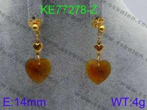 Stainless Steel Stone&Crystal Earring - KE77278-Z