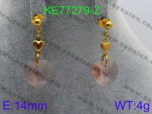 Stainless Steel Stone&Crystal Earring - KE77279-Z