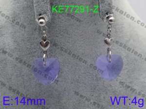 Stainless Steel Stone&Crystal Earring - KE77291-Z