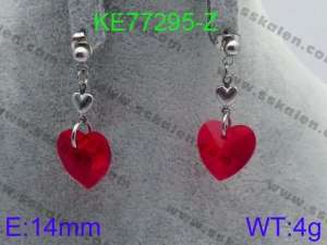 Stainless Steel Stone&Crystal Earring - KE77295-Z