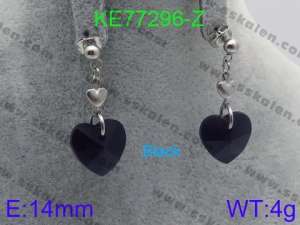 Stainless Steel Stone&Crystal Earring - KE77296-Z