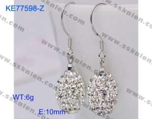 Stainless Steel Stone&Crystal Earring - KE77598-Z