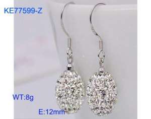 Stainless Steel Stone&Crystal Earring - KE77599-Z