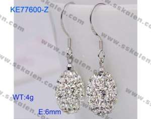 Stainless Steel Stone&Crystal Earring - KE77600-Z