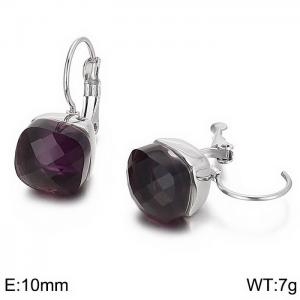 Stainless Steel Stone&Crystal Earring - KE79024-GC