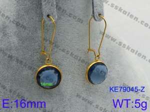 Stainless Steel Stone&Crystal Earring - KE79045-Z