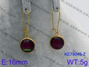 Stainless Steel Stone&Crystal Earring - KE79046-Z