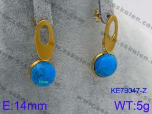 Stainless Steel Stone&Crystal Earring - KE79047-Z