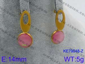 Stainless Steel Stone&Crystal Earring - KE79048-Z