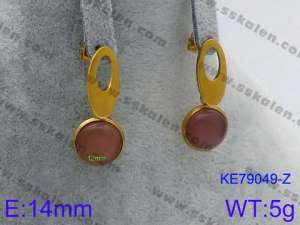 Stainless Steel Stone&Crystal Earring - KE79049-Z