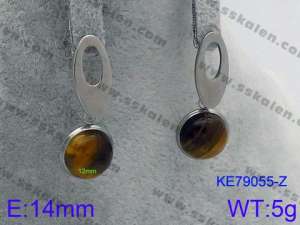 Stainless Steel Stone&Crystal Earring - KE79055-Z