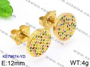 SS Gold-Plating Earring - KE79674-YD