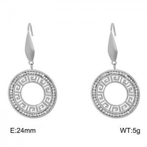 Stainless Steel Stone&Crystal Earring - KE79875-GC