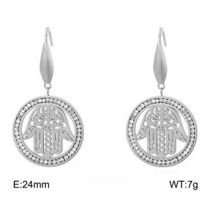 Stainless Steel Stone&Crystal Earring - KE79887-GC