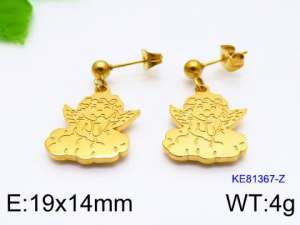 SS Gold-Plating Earring - KE81367-Z