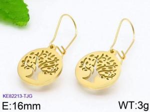 SS Gold-Plating Earring - KE82213-TJG