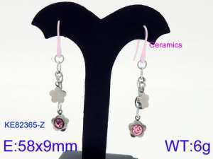 Stainless Steel Stone&Crystal Earring - KE82365-Z