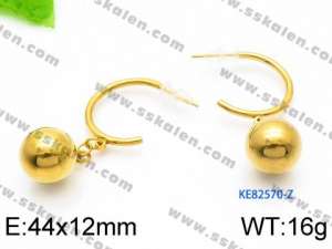SS Gold-Plating Earring - KE82570-Z