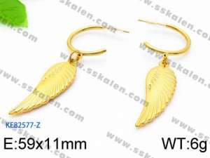 SS Gold-Plating Earring - KE82577-Z