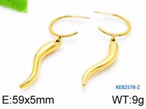 SS Gold-Plating Earring - KE82578-Z