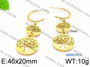 SS Gold-Plating Earring - KE82579-Z