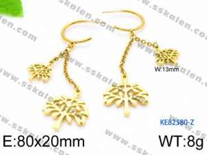 SS Gold-Plating Earring - KE82580-Z