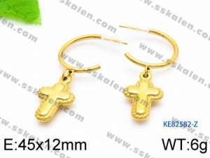 SS Gold-Plating Earring - KE82582-Z