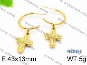 SS Gold-Plating Earring - KE82583-Z