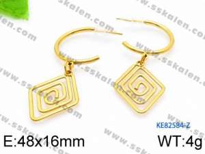 SS Gold-Plating Earring - KE82584-Z