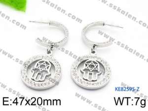 Stainless Steel Stone&Crystal Earring - KE82595-Z