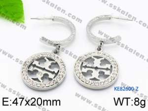 Stainless Steel Stone&Crystal Earring - KE82600-Z